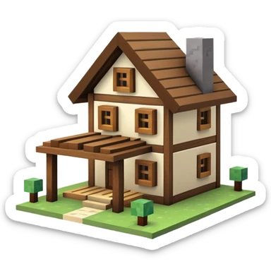 Minecraft house sticker