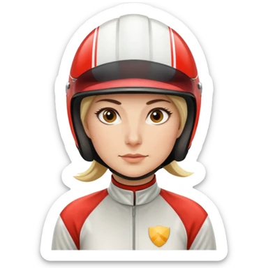  horse jockey woman face sticker