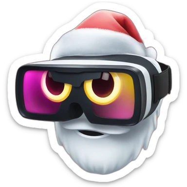 vr headset inside Christmas stocking sticker