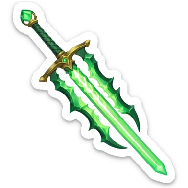 green flame sword sticker