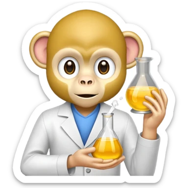 scienist and scienist item with yellow monkey sticker