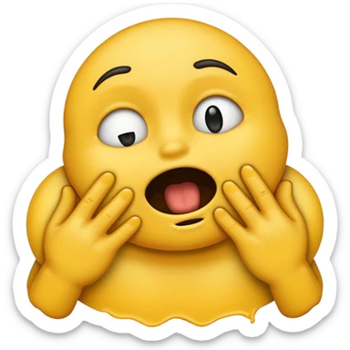 Create an emoji choking with hands sticker