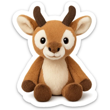 cute pronghorn antelope jellycat stuffed plushie sticker