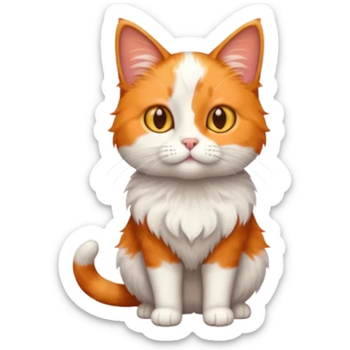 Short cat standing upright sticker