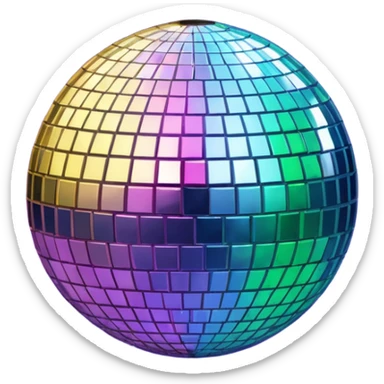 shiny disco ball sticker