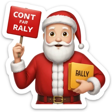 Santa Claus rally sticker