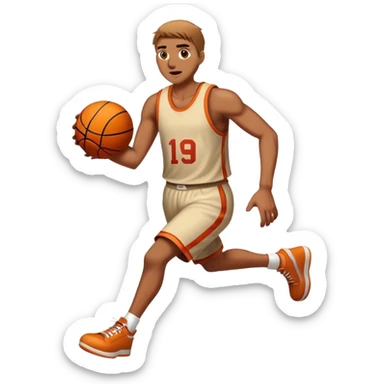 A giant playing basketball  sticker