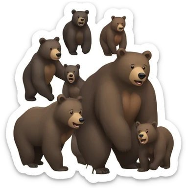 Bears in the woods sticker