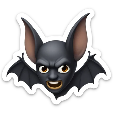 Bat and a man sticker