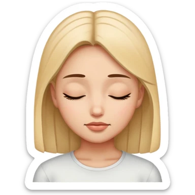 Tapandose los ojos una chica sticker