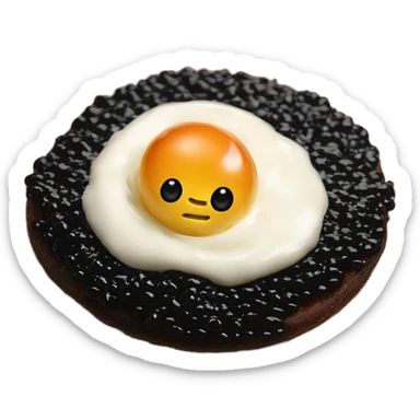 caviar with crème fraiche on blini  sticker