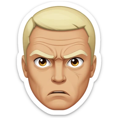 Irritated, angry Enrico Pucci sticker