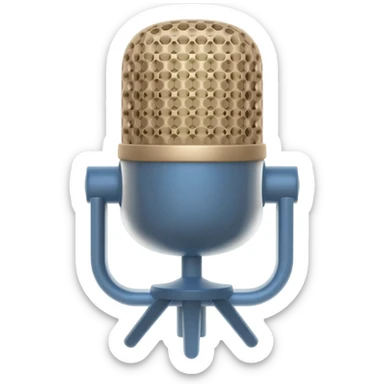 blue and brown podcast sticker