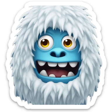 abominable snow monster sticker
