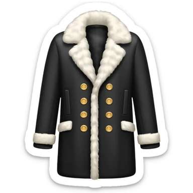 A luxurious fur white coat sticker