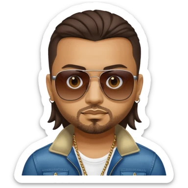 Sean Paul with dark brown hair, light tan skin sticker