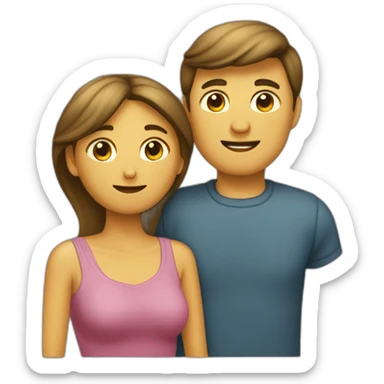 Homme et femme qui s’embrassent sticker