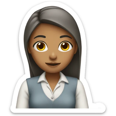 Girl at work  sticker