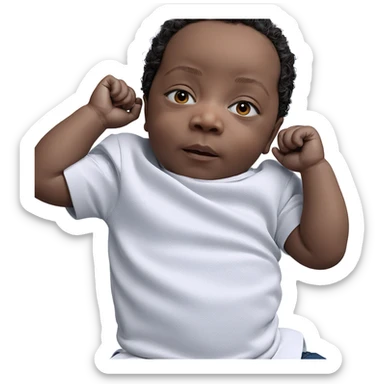 realistic portrait of boy sticker