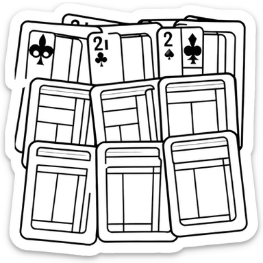 watercolor Lotto cards sticker