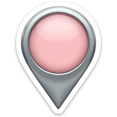 soft-edged blush pink location pin, no face sticker