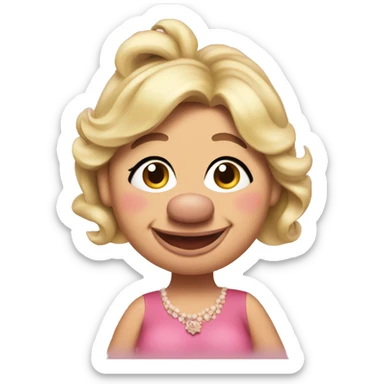 Pregnant Miss Piggy sticker