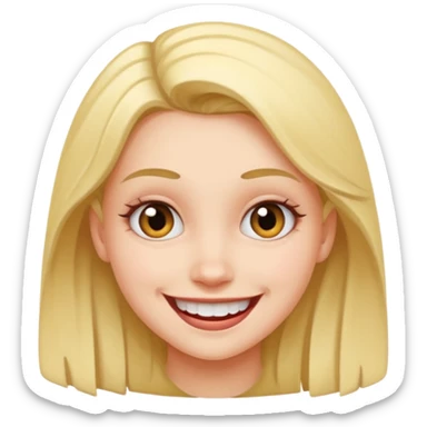 slang freaky girl, mischievous smile sticker