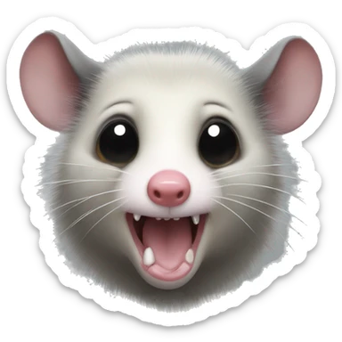 opossum Face Holding Back Tears Emoji sticker