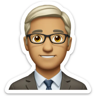 a journalist without glasses  sticker