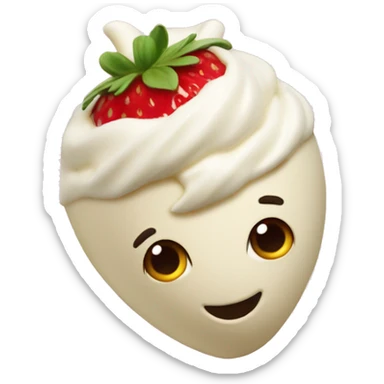 White chocolate covered strawberries  sticker