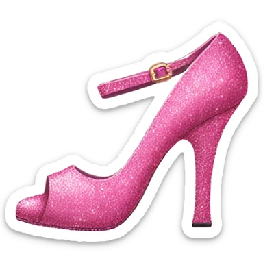 Pink glitter heel sticker