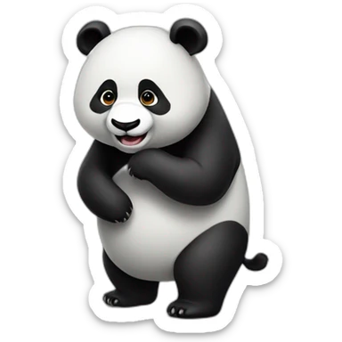 Gey panda sticker