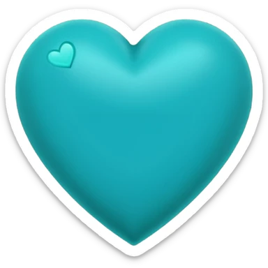 Corazón turquesas oscuro, más oscuro tirando a. Verde un poco mas azulado verdoso  sticker