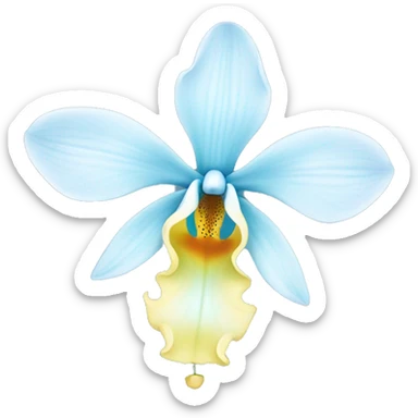 light blue  Orchid sticker