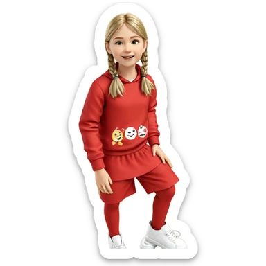 casual outdoor girl portrait sticker