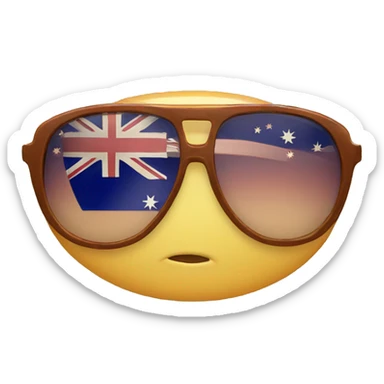 Australian flag sunglasses emoji  sticker