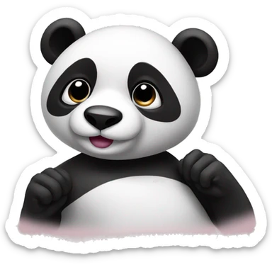 Panda off the zaza sticker