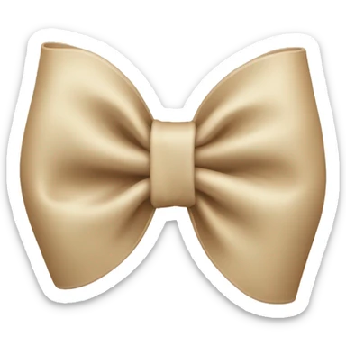 Beige bow sticker