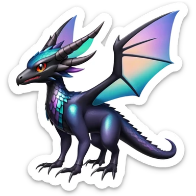 Shiny Dark Nargacuga-Trico-Noivern-Hybrid (Full body) sticker