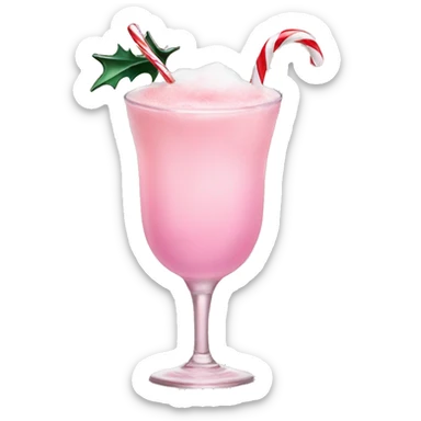 pastel pink christmas christmas drink sticker