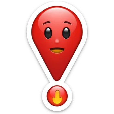 exclamation mark red sticker
