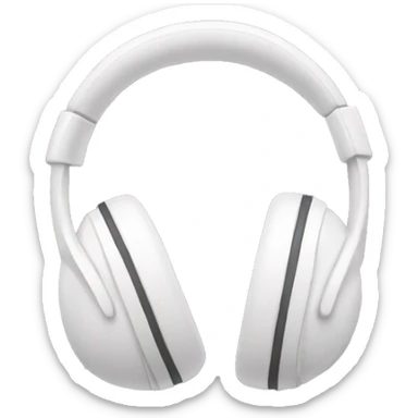 White headphone with bow sticker