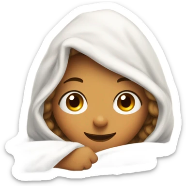 Cosy girl In bedsheets  sticker