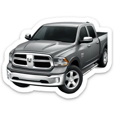Grey dodge ram 1500 car  sticker