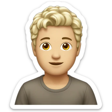 garçon blanc cheveux brun sticker