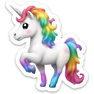 Unicorn farting sticker