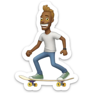 Bojack Horseman doing skateboard sticker