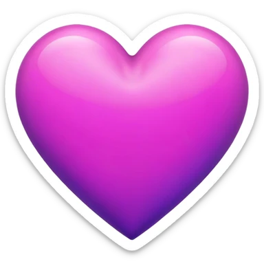Pink heart with purple inside  sticker