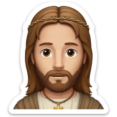 Jésus avec la croix en collier sticker