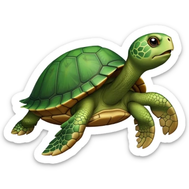 Turtle on his back sticker